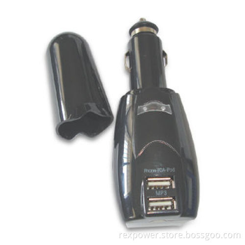 3-in-1AC/DC Double USB Charger, 5V DC Outdoor Voltage and 2A Maximum Current